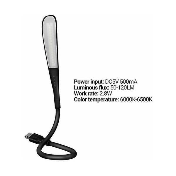 DWW-Vit USB-bordslampa Användbar Multi-use Gaming-lampa USB-stil Dator LED, Vardagsrum Sovrum