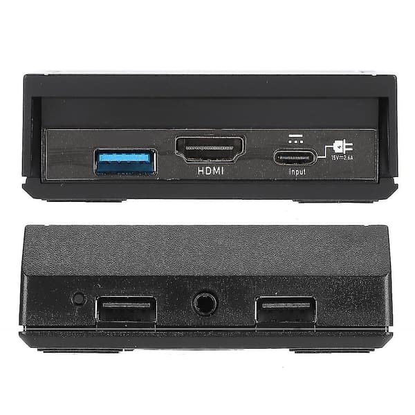 HDMI bærbar opladningsdock base desktop oplader kompatibel med Switch/Lite med hovedtelefoninterface-YM
