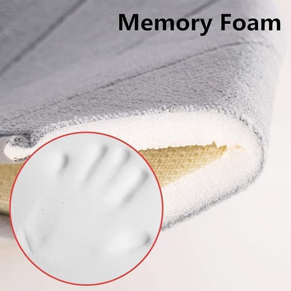 Memory Foam Bademåtte - Skridsikker Absorberende Brusebadsmåtte (grå, 50 X 120 Cm)