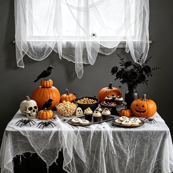 Karmivat kangas-halloweenkoristeet ulkokäyttöön
