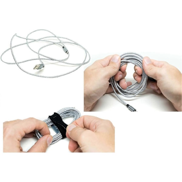 Återanvändbara Kabelband 1/2\" x 8\" för Kabelhantering och Organisering av Sladdar - 30-pack med 2 Bonus Cinch-band (Lila)