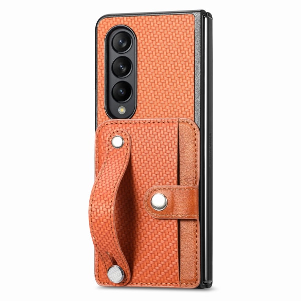 För Samsung phone case-Korthållare Handledsremshållare brun ZFold4