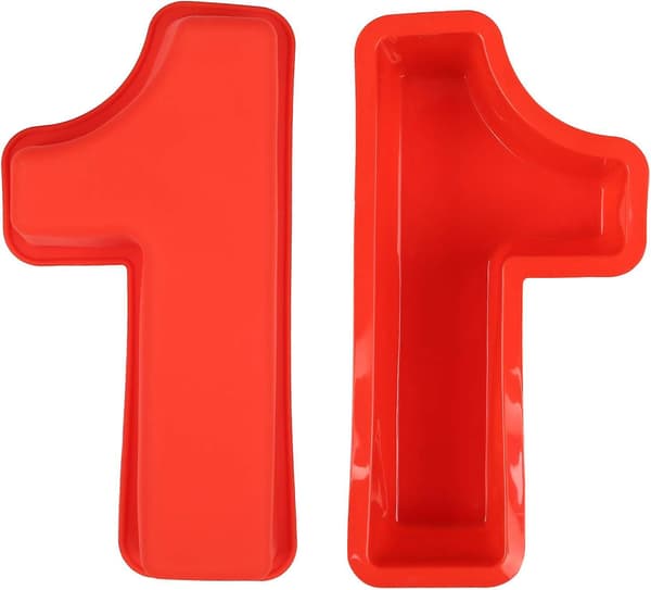 Kageform Silikone Tal Store Tal Bageform 20 x 25 cm rød-1