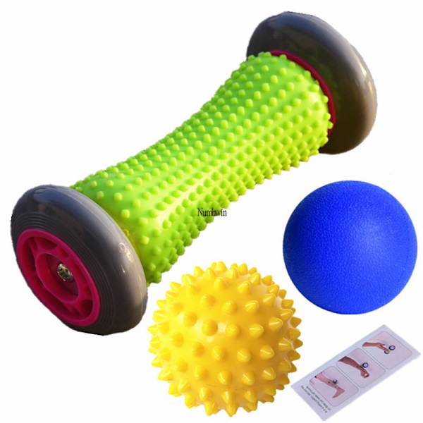 Massage ball|Three-piece Muscle Relaxation Conjoined Fascia Ball - Yellow Set