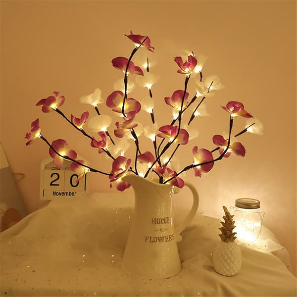 Julepynt Jule LED Phalaenopsis Grenlys 2 stk