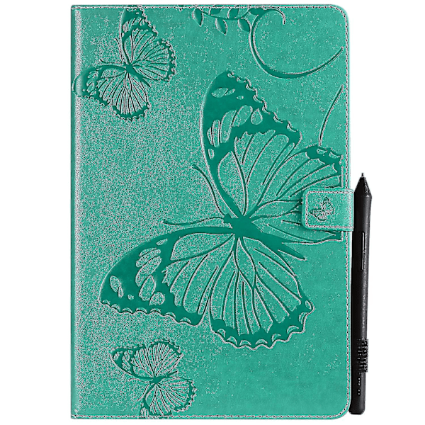 KT Tablet Serie-3 [Imprint Butterfly] Stativ Læder Tablet Etui til Samsung Galaxy Tab S4 10.5 T830 T835 T387