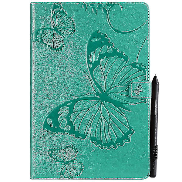 KT Tablet Series-3 [Imprint Butterfly] Stativ Lær Tabletholder for Samsung Galaxy Tab S4 10.5 T830 T835 T387