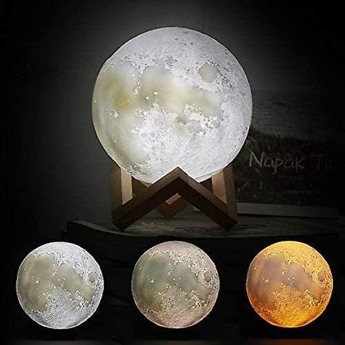 Led Månelampe 3d Gulvlamper Nattelys Sengelampe Justerbar Touch Lampe