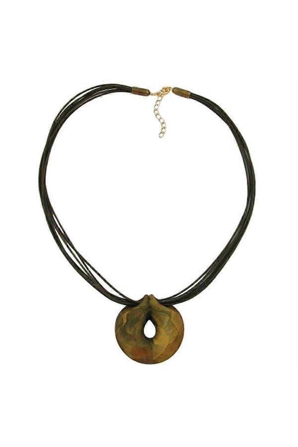 Halsband Grön-oliv Ring 55cm - Gl01224