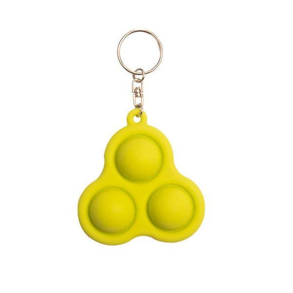 Mini Simple Dimple -leluavainperä - vihreä, violetti ja pinkki, helppo kuljettaa ja pelata (kolmio, vihreä)