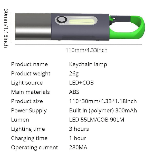 Stark ficklampa LED-ficklampa stark ficklampa, LED-tältlampa, utomhus multifunktionell campingbelysning ficklampa（A）