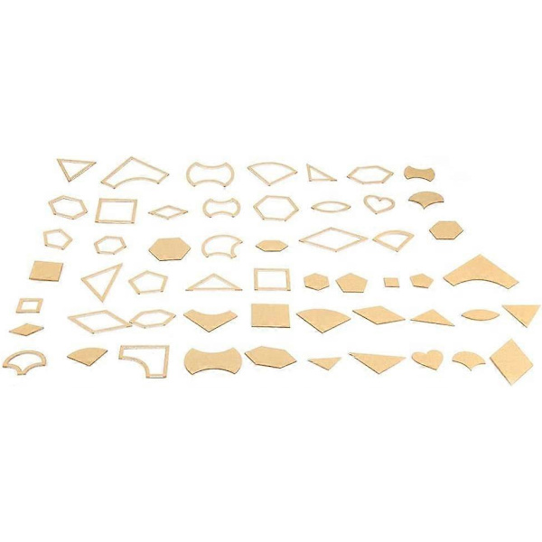 54 st/set Akryl Schabloner, Handgjorda Blandade Quilt Schabloner Patchwork Quilt Transparent Akryl Schablon DIY Verktyg, Hantverk Quiltning och Patchwork