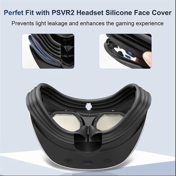 VR-ansiktsdeksel erstatning ansiktsputer for PSVR2-headset magnetisk ansiktsgrensesnittbrakett for PS VR2-tilbehør（svart）