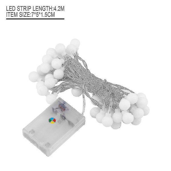 4,2 m 40 LED-paristokäyttöinen LED-nauhavalopallo joulujuhlan sisustukseen