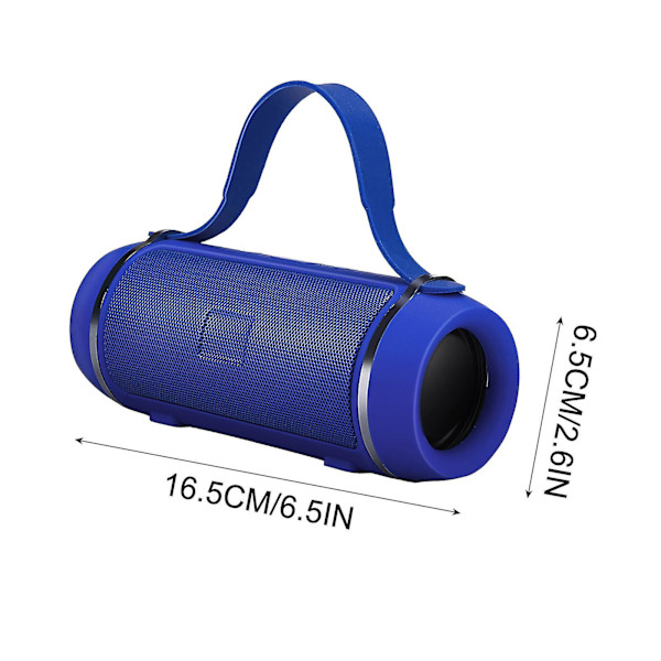 Langaton Bluetooth-kaiutin, kannettava kaiutin, stereo, ulkokaiutin Bluetooth 5.0:lla (sininen)