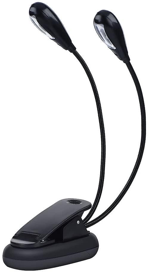 Musikkstativlampe, 6 LED / 8 LED Mini Dobbelthodelampe Justerbar Klipslampe