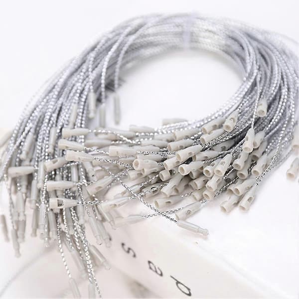 100 stk. opphengssnorer 20 cm kule gull sølv snor polyester premium Golden