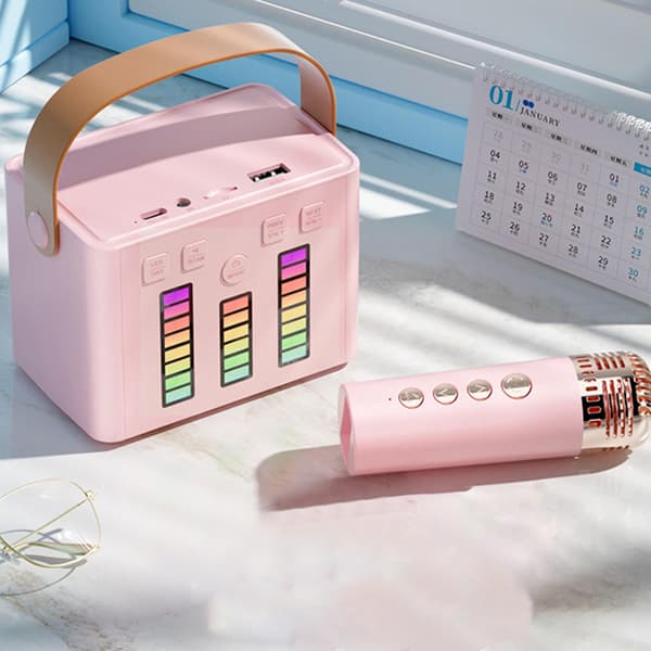 Farverige lys Bluetooth-højttaler med mikrofon Multifunktionel Bluetooth-lyd Trådløs ministereo