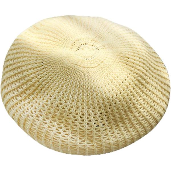 Fransk Beret Retro Forårs Hue Hatte til Kvinder Udhullet Hæklede Udskårne Strikkede Beret Letvægts Kalot Ottekantet Hat（One Size，Lysegul）