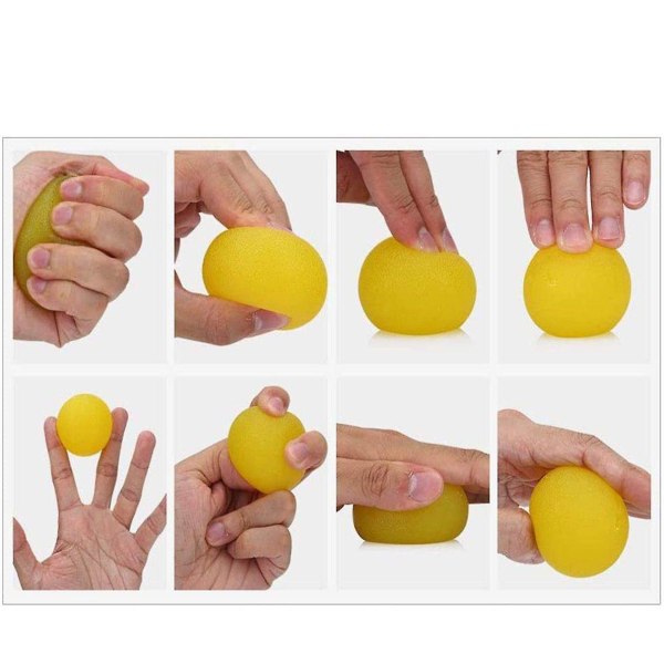 A Hand Therapy Bollar Hand Therapy Bal Silikon Hand Set med 3 Finger Handled Artros Träning Handterapi Träning lindrar stress 3 Co