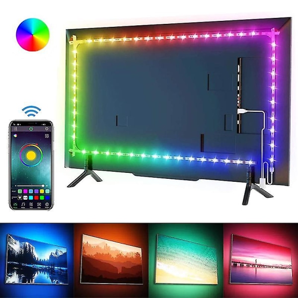 RGB 5050 LED-list med Bluetooth-appkontroll 5v USB för TV-bakgrundsbelysning rumsdekoration