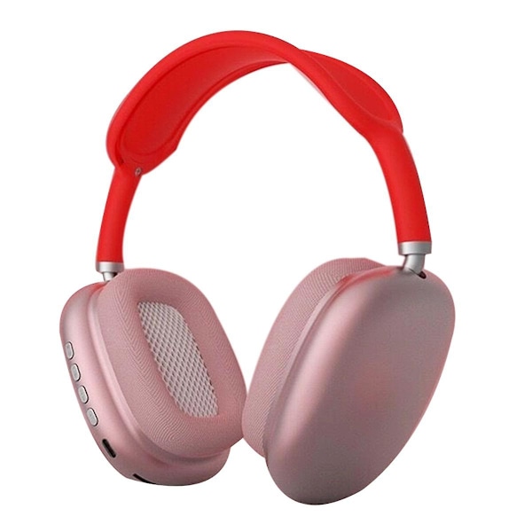 P9 Pro Max trådløse Bluetooth-hovedtelefoner med mikrofon, støjreducerende headset, stereo-lyd, øretelefoner til sport, gaming-headset - C (rød)