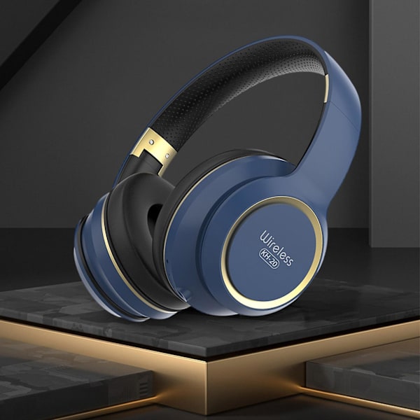 Trådløst Bluetooth-headset, sammenleggbart, snakkende spillheadset (blått)