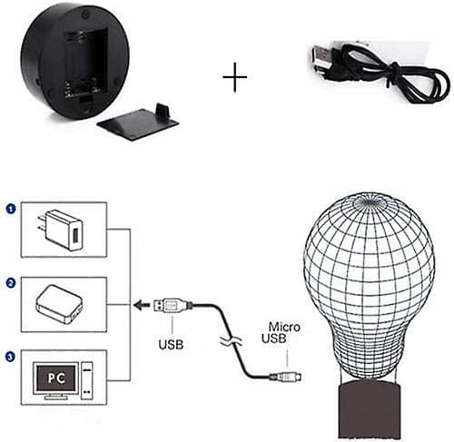 3D Illusion Lampe LED Lys LED Neon Gave Sød 3D Lampe Til Børneværelse