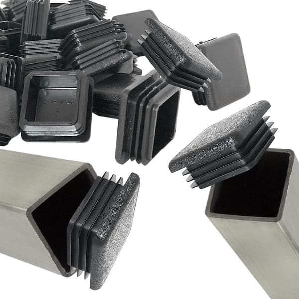Firkantede rørplugger, 50mmx50mm firkantet rørhette for stolben, firkantede plastplugger, 20 stk
