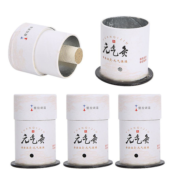 Akupunktur Massage Moxibustion Rulleboks Værktøj - 4stk Røgfrie Moxa Rør