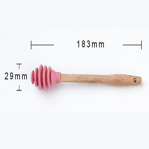 Honning rørepind - 1 stk, Størrelse: 183x29mm, Silikone materiale, Gul