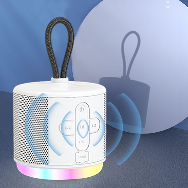 Bærbar Bluetooth-højttaler (én størrelse, hvid)
