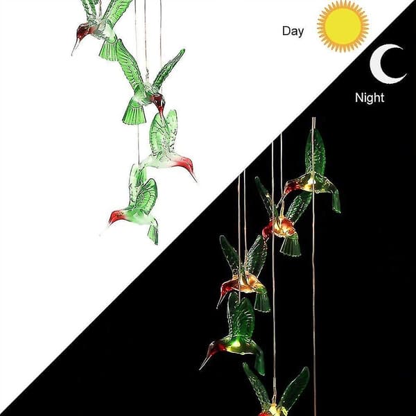 Kolibri Vindspil, Farveskiftende Solar Vindspil Udendørs