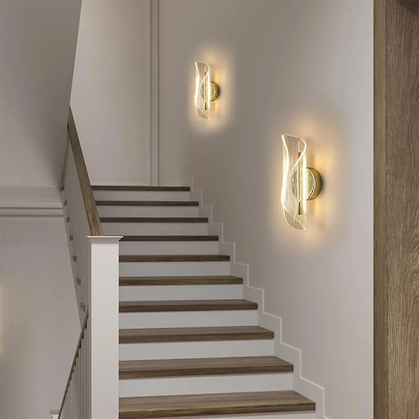LED-vägglampa LED-vägglampa, 10W akryl LED-vägglampa inomhus modern, 29x10x10cm