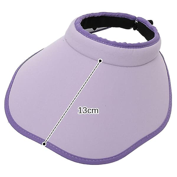 Solskjerm Hatter Kvinner Stor Bremm Sommer UV Beskyttelse Strand Cap（Lilla）