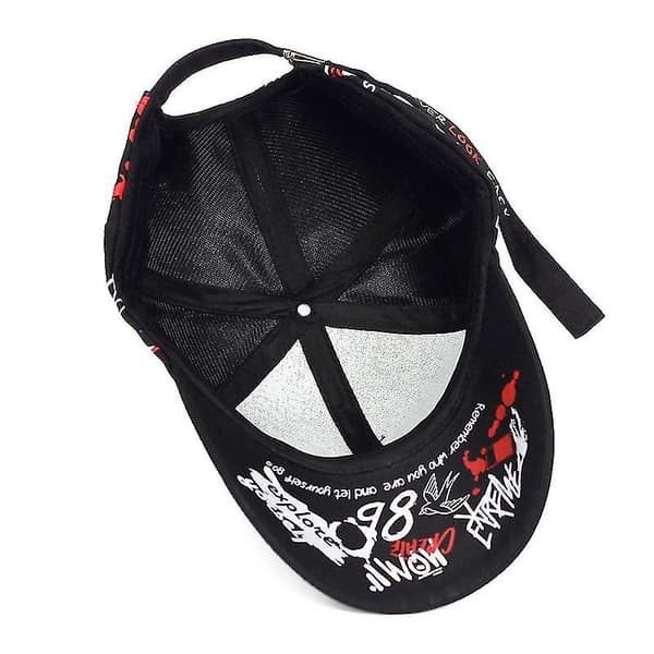 Graffiti Hiphop Cap Hipster Baseball Cap Cool Style Baseball Cap Multi-color Optional（Hvit）