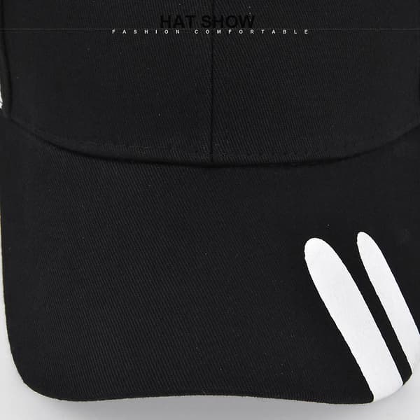Graffiti Print Baseball Cap Koreansk Print Cap Sort Hat Student Bred Skygge Cap Buet Skygge Cap