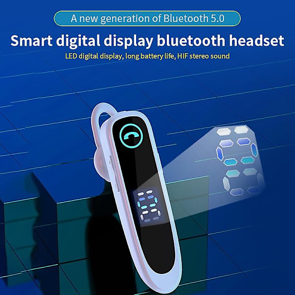 Super pitkä valmiusaika Earhook Bluetooth-kuuloke Vedenpitävä urheilu In Ear -kuuloke Handsfree Business Bluetooth -kuuloke Nenän poistava langattomat nappikuulokkeet F