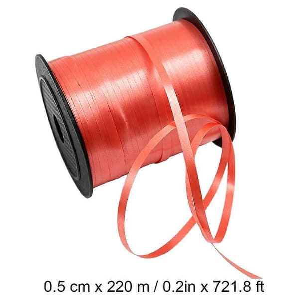 Helligdagsbånd 228 meter til ballonbinding, festligt, plast, fleksibelt og glat yellow ribbon