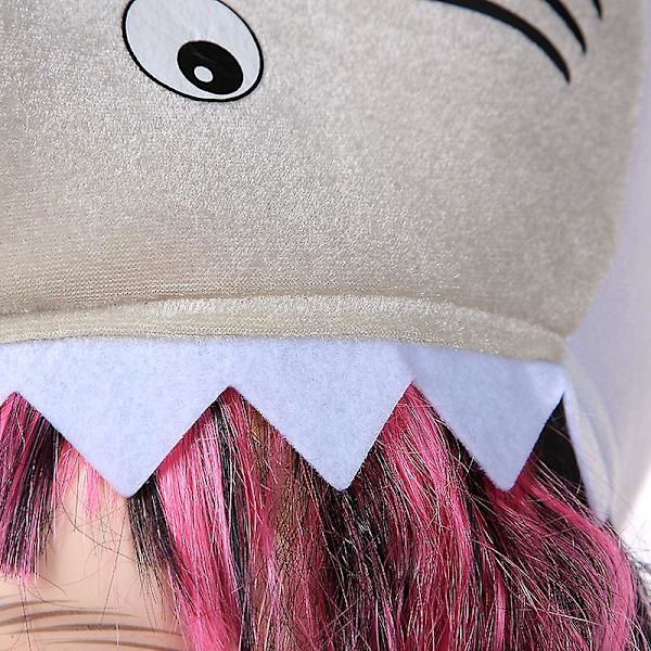 Dww-Haj plysch hatt för vuxna, fisk, undervattensvärld, huvudbonad, accessoar, temafest, karneval
