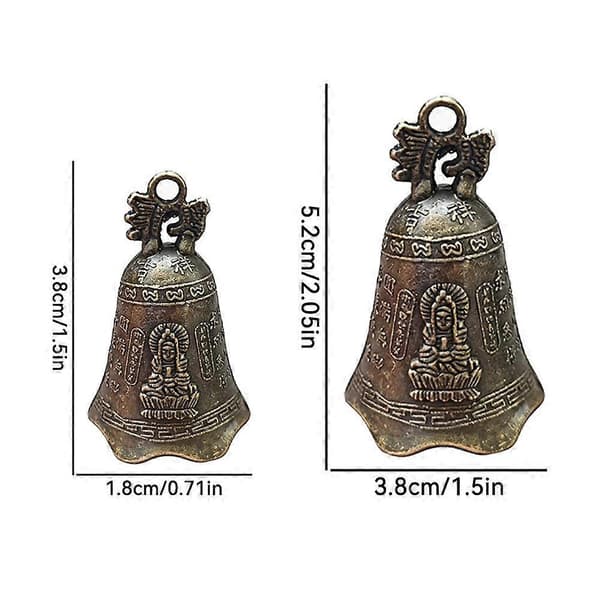 5-pack antika klockprydnader i legering, hänge av metall, robust och stabil M