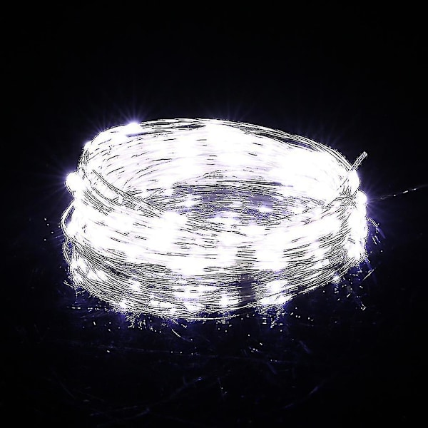 5m 50 Led Silver Wire Christmas Wedding Party String Fairy Light Lamp 12v