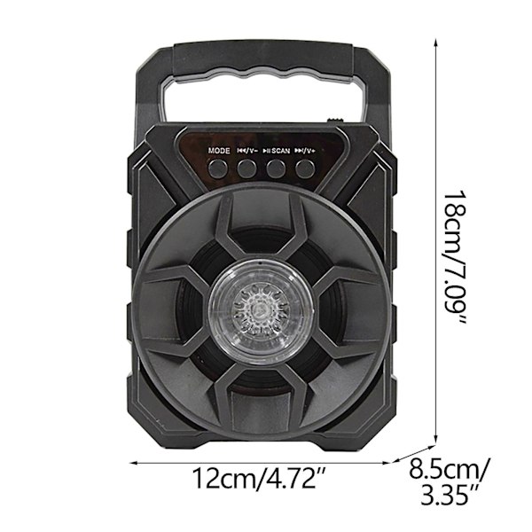 Langaton Bluetooth-kaiutin, kannettava valollinen langaton Bluetooth-kaiutin Mp3-musiikkisoitin urheilujuhliin, Tfcard, Aux-kaapeli, USB-muistitikku
