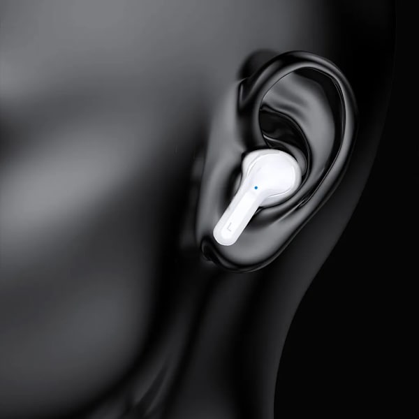 Trådlösa Bluetooth 5.3 in-ear-hörlurar, brusreducerande mikrofonheadset, IP7 vattentät, touch-kontroll, svart