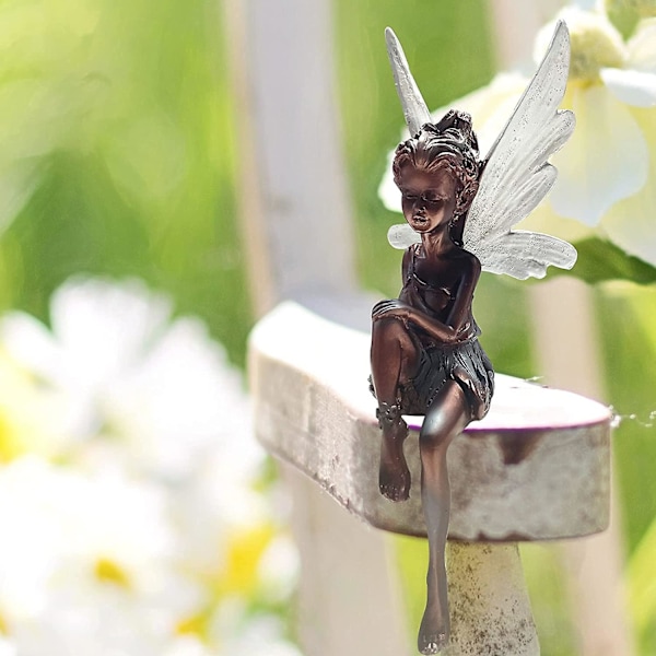 Udendørs fe have elver havefigurer, fe figur harpiks skulpturer og engel have statue