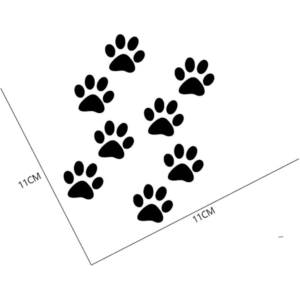 Kattpotebilklistremerke Hundepotspor Bilklistremerke søte kattepote Etiketter Klistremerker Dekal barneromsdekorasjon