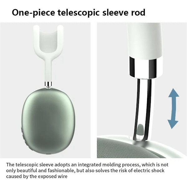 P9 Bluetooth-headset, hovedbøjle, mobiltelefon, trådløst headset, headset, studerende, multifunktionelt, praktisk headset, hvid（hvid）