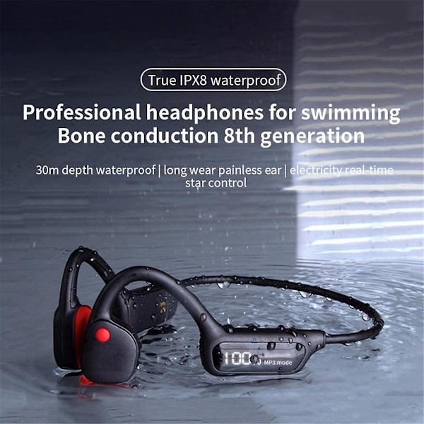 Trådløst Bluetooth 5.3 Bone Conduction Headset Sports Headset Handsfree Earbuds Hodetelefoner - Hvit（Hvit）