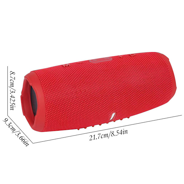 Bluetooth-yhteensopiva kaiutin Surround-äänellä Kannettava ulkoinen stereokaiutin Langaton subwoofer matkapuhelimille Tehokas langaton kaiutin M（Punainen）