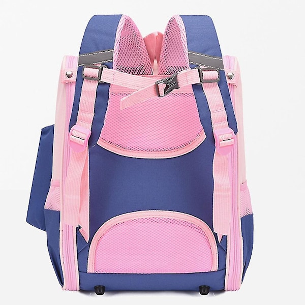 Lasten koululaukku Kaksi osaa Piirretty reppu Lastentarha Koululaukku Kirjainpainatus Vedenpitävä reppu S（violetti）